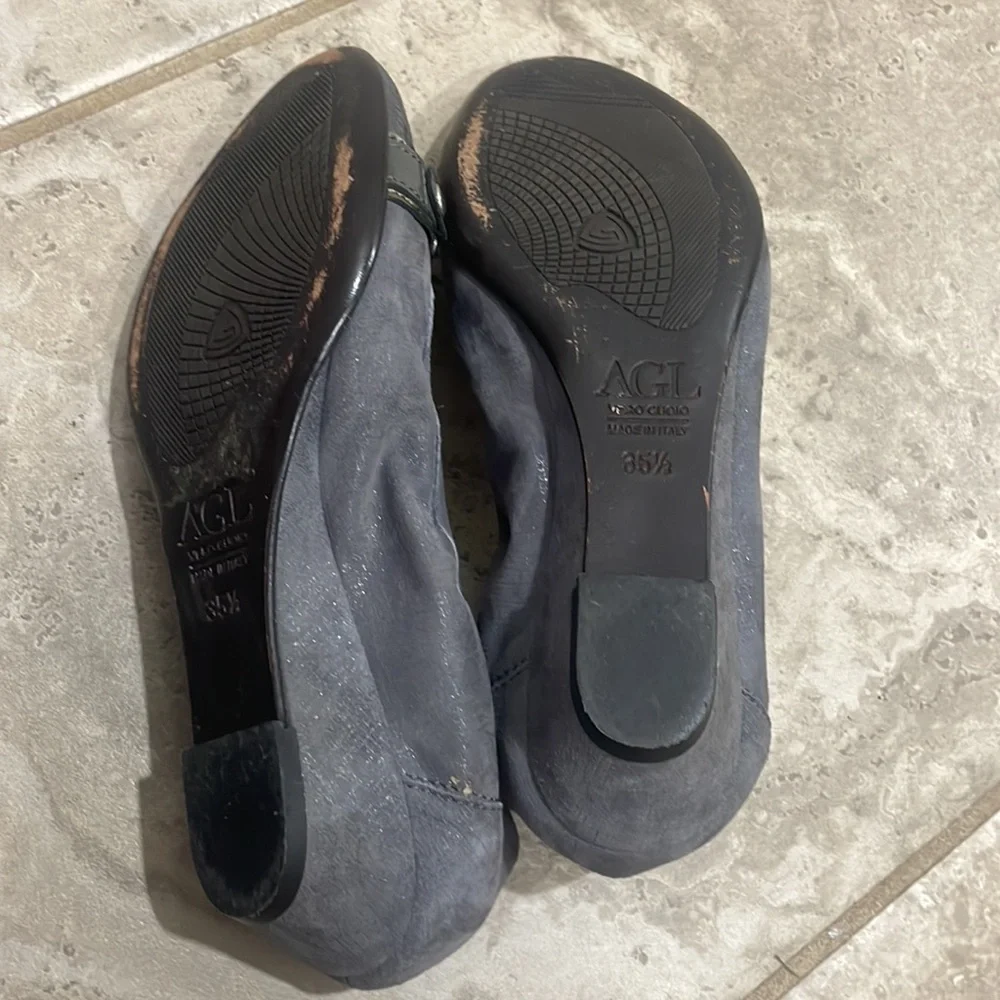 AGL Attilio Giusti Leombruni Circle Wedge‎ Pump Sz 35 1/2 EU Sz 5